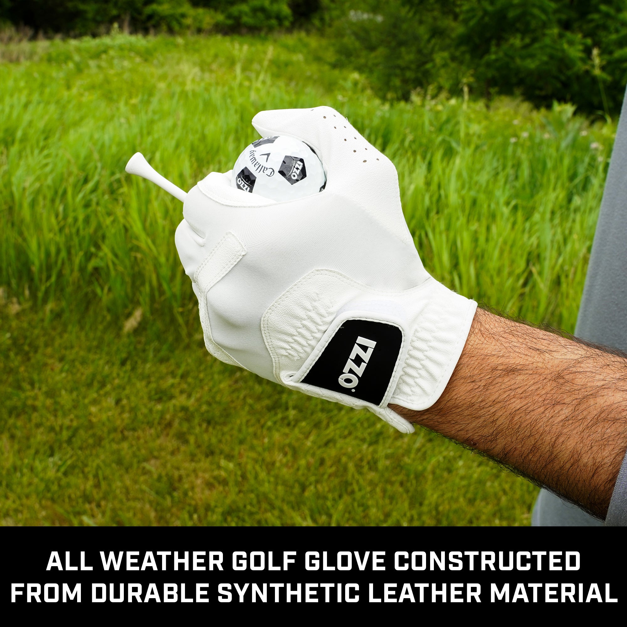 Universal Fit Golf Glove - White (Right Handed Golfers Only
