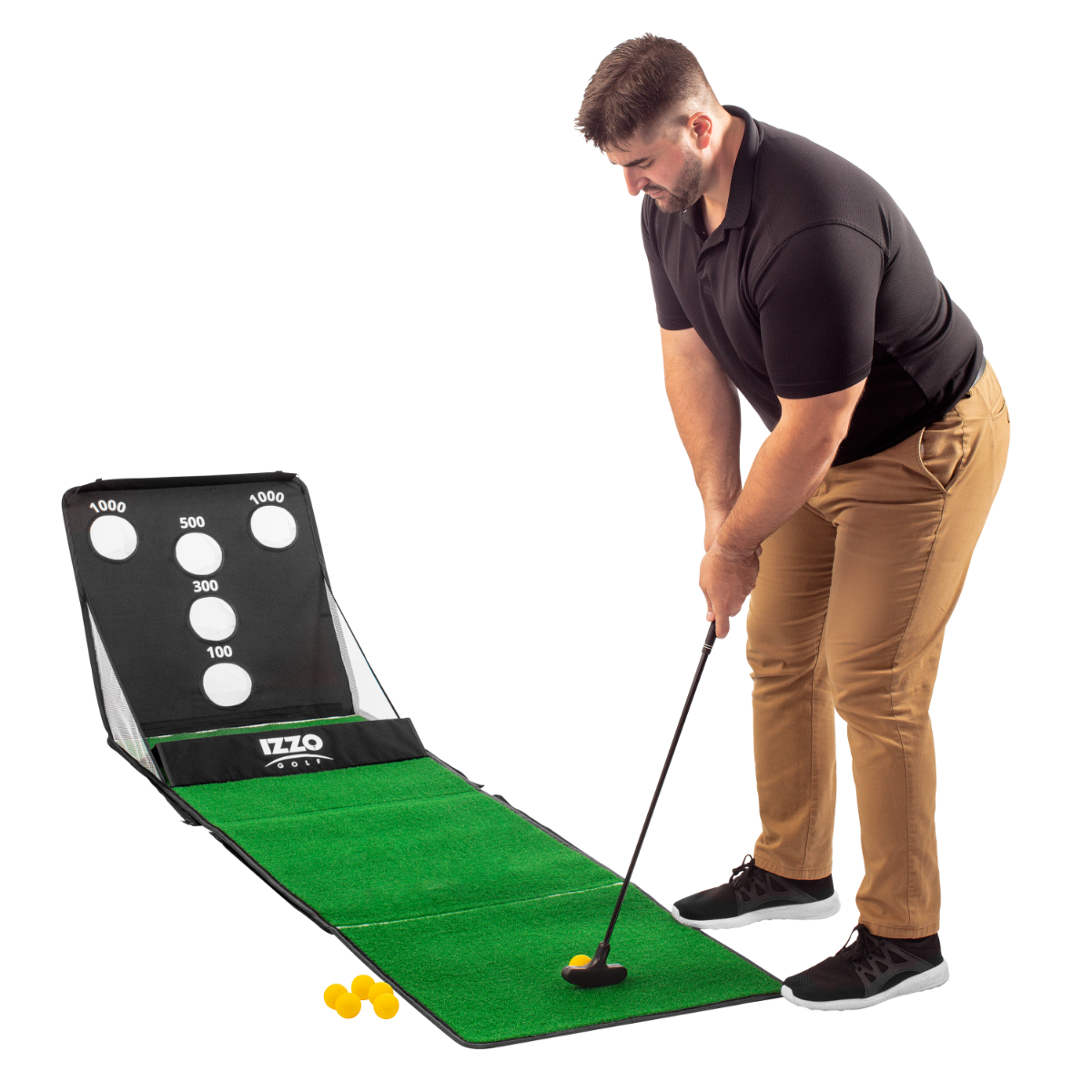 Golf Putting Green avec retour de balle, tapis de golf intérieurs Golf Putting Green avec retour de balle, tapis de golf intérieurs
