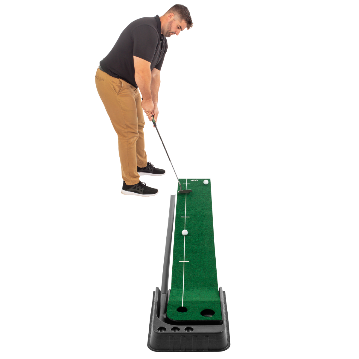 Dual Hole Auto Return Putting Mat